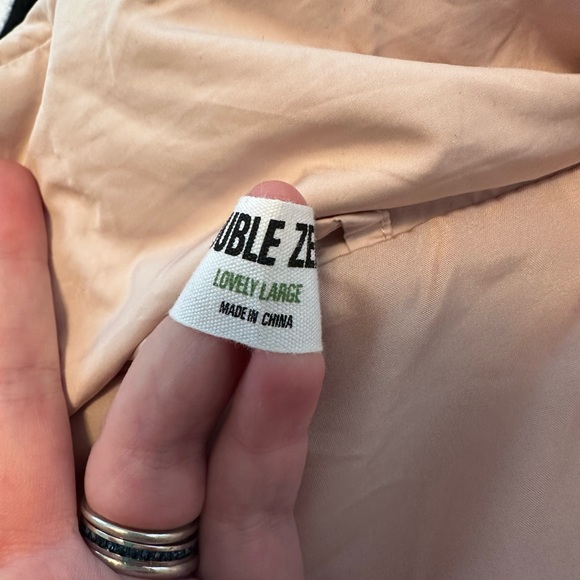 Double Zero Pale Pink Puffer Jacket - Picture 2 of 3